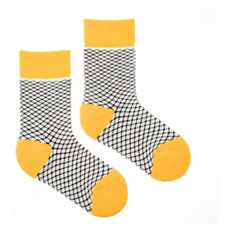 Dětské vlněné ponožky merino Vlnáč Slunce Fusakle