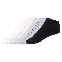 esmara® Dámské nízké termo ponožky s BIO bavlnou, 7 párů (černá / růžová / bílá / lila fialová /