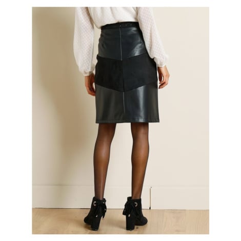 Blancheporte Rozšířená sukně ze 2 materiálů černá