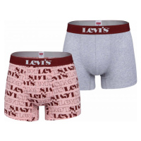 Levi's® MEN LEVIS LOGO AOP BOXER BRIEF 2P Pánské boxerky, růžová, velikost