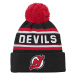 New Jersey Devils dětská zimní čepice Jacquard Cuffed Knit With Pom