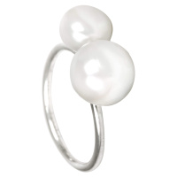 JwL Luxury Pearls Stříbrný prsten s dvojperlou JL0058