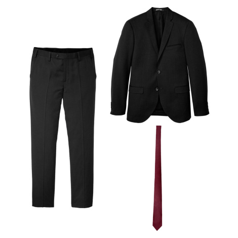 3dílný oblek: sako, kalhoty, kravata Bonprix