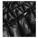 Krátká černá dámská bunda s kožešinou (TY036-1)