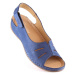 Kožené pohodlné sandály Helios W H117A navy blue
