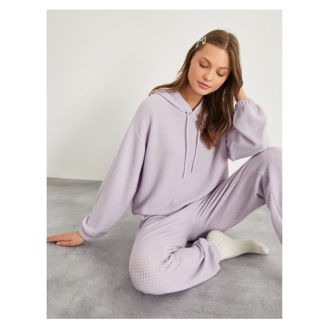 Koton Pajama Top - Purple - Plain