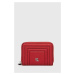 Kožená peněženka Lauren Ralph Lauren dámská, červená barva
