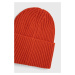 Čepice z vlněné směsi Calvin Klein oranžová barva, K60K611401