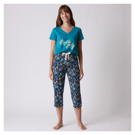 3/4 pyžamové kalhoty s potiskem květin Blancheporte