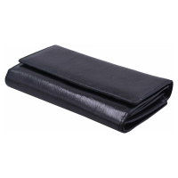 Dámská kožená peněženka na šířku Černá, 3 x 18 x 10 (XSB00-SP901-09KUZ)
