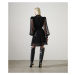 Šaty karl lagerfeld material mix fashion dress black