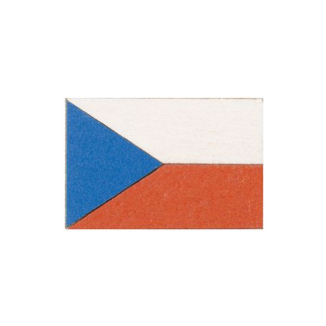 Dřevěná brož 100 let ČSR – vlajka BeWooden