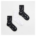Reserved - Bavlněné ponožky s hvězdičkami 3 pack - Černý