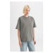 DEFACTO Relax Fit Crew Neck Faded Effect Short Sleeve T-Shirt