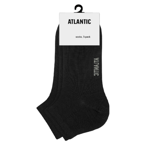 Pánské kotníkové ponožky Atlantic 3 pack černé