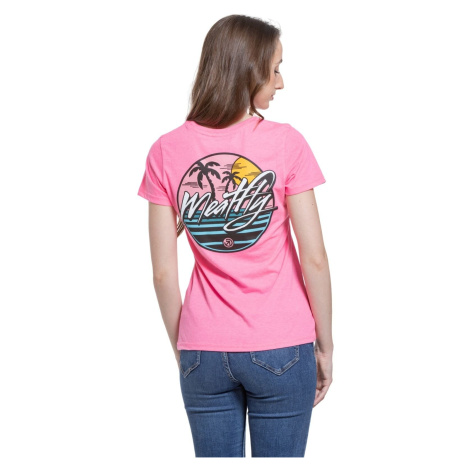 Meatfly dámské tričko Shori Neon Pink | Růžová | 100% bavlna