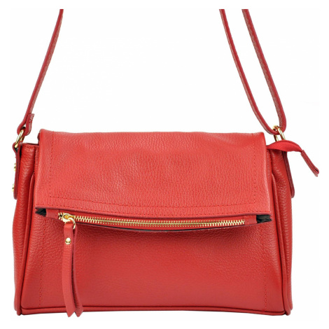 Kožená crossbody kabelka Patrizia Piu 417-011 červená