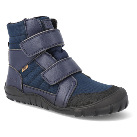 Barefoot zimní obuv s membránou Koel - Milan Vegan Tex Blue modrá