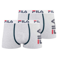 Fila BOXER 2-PACK M Pánské boxery, šedá, velikost