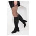 Soho Black Suede Women's Boots 20033