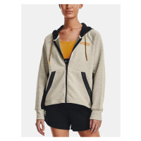 Mikina Under Armour Rival + FZ Hoodie - hnědá