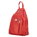 Zajímavý dámský koženkový batoh na jedno rameno Sagar,  červená