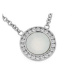 Stříbrný náhrdelník s perletí a zirkony 169