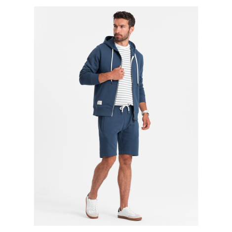 Ombre Men's sweatshirt set unbuttoned sweatshirt + shorts