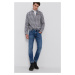 Bavlněné tričko Pepe Jeans Gerard pánské, šedá barva, regular, s límečkem button-down