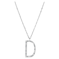 Rosato Stříbrný náhrdelník s přívěskem D Cubica RZCU04 (řetízek, přívěsek)