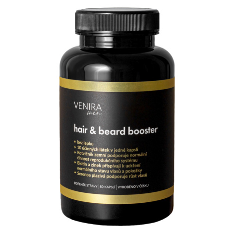 Venira Hair & beard booster pro muže 40 denní kůra 80 kapslí