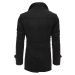 Černý pánský dvouřadý kabát CX0432