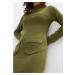 Bonprix BODYFLIRT úpletové šaty s kapsami Barva: Zelená, Mezinárodní