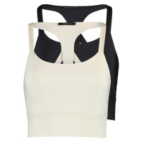 Trendyol Black-Beige 2-Pack Sports Bra with Back Detail Support