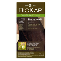 BIOKAP Nutricolor Delicato 4.05 Kaštanovo čokoládová barva na vlasy 140 ml
