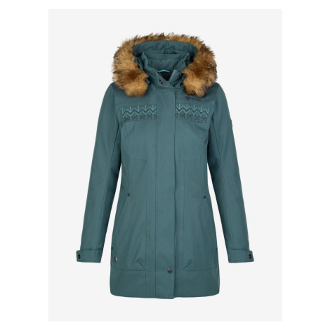 Tmavě zelený dámský zimní kabát Kilpi PERU-W