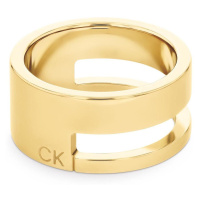 Calvin Klein Dámský pozlacený prsten Geometric Essentials 35000679