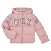 Guess HOODED LS PADDED PUFFER W/ZIP Růžová