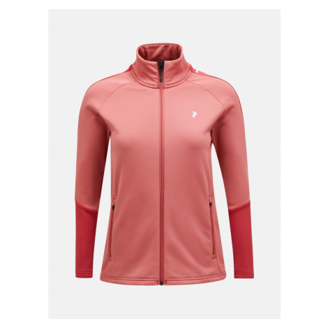 Mikina peak performance w rider zip jacket trek pink