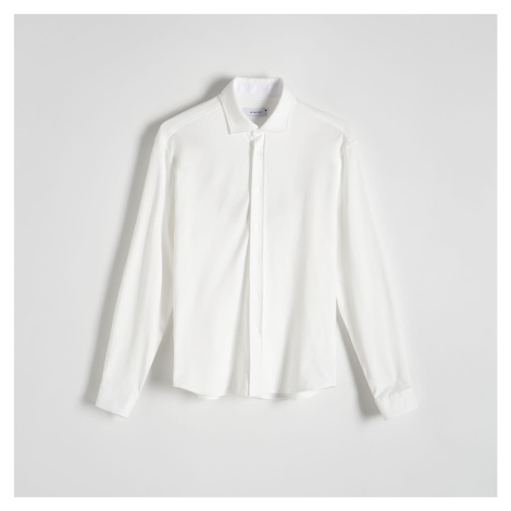 Reserved - Žerzejová košile slim fit - Bílá