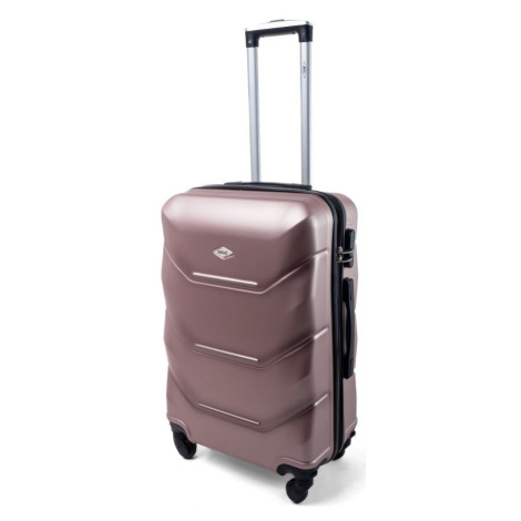Rogal Růžový luxusní lehký plastový kufr "Luxury" - M (35l), L (65l), XL (100l)