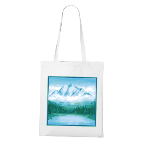 Placená taška s potiskem Hory - skvělá nákupní plátěná taška BezvaTriko