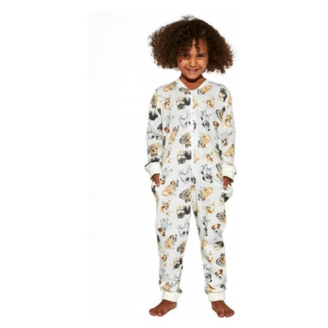 Dívčí pyžamo Cornette 384/146 Dogs 2 | krémová