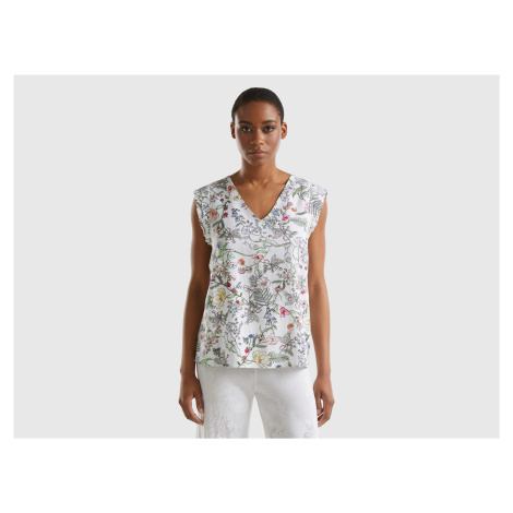 Benetton, Patterned Blouse In Sustainable Viscose Blend United Colors of Benetton
