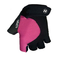 HAVEN Cyklistické rukavice krátkoprsté - KIOWA SHORT - růžová/černá