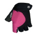 HAVEN Cyklistické rukavice krátkoprsté - KIOWA SHORT - růžová/černá