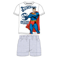 superman-licence Chlapecké pyžamo Superman 5204302WOL, bílá / šedý melír Barva: Bílá