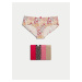Sada pěti dámských kalhotek v hnědé, červené, černé a růžové barvě Marks & Spencer