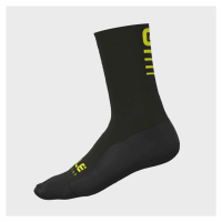 ALÉ Cyklistické ponožky klasické - STRADA 2.0 WINTER - žlutá/černá