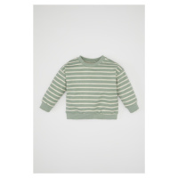 DEFACTO Baby Boy Crew Neck Striped Sweatshirt